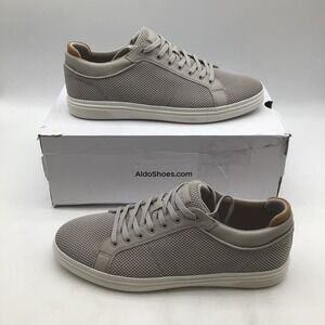 Aldo Mens Finespec Grey Mesh Lace Up Casual Sneakers Size 11 NEW